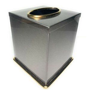 Stylebuilt Silver Vanity Tissue Box Cover Gold
